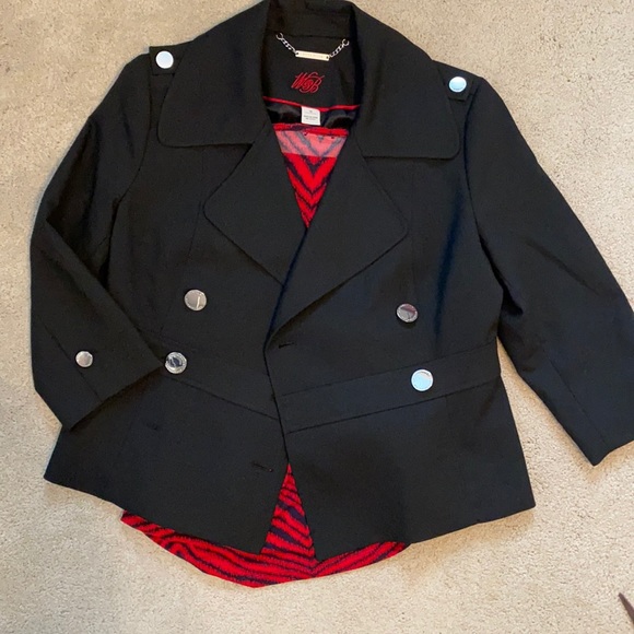 White House Black Market Jackets & Blazers - White House Black Market jacket size 10 with bold shiny metallic buttons.